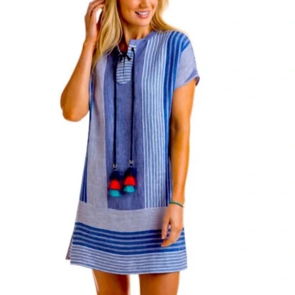 VINEYARD VINES LINEN PULLOVER DRESS